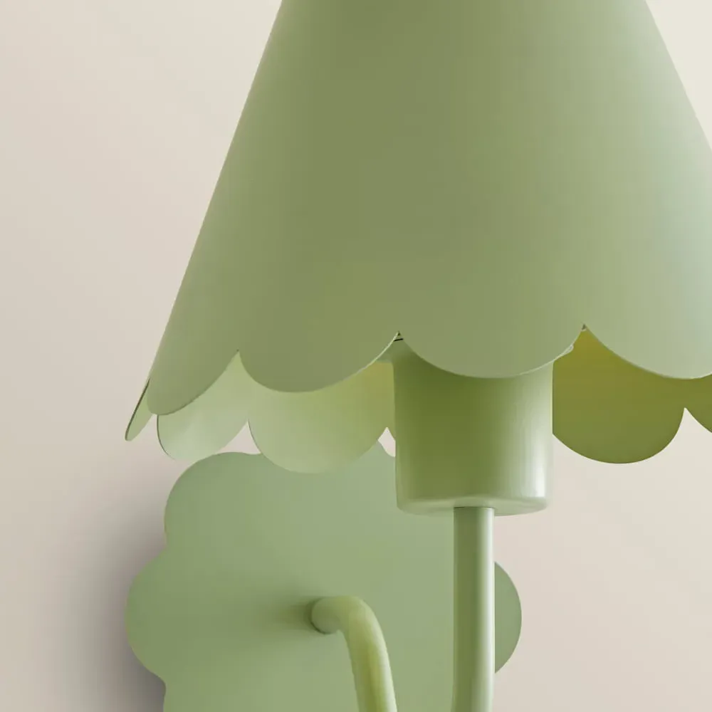 Hallie Scallop Rechargeable Wall Light 2 Pack - Green