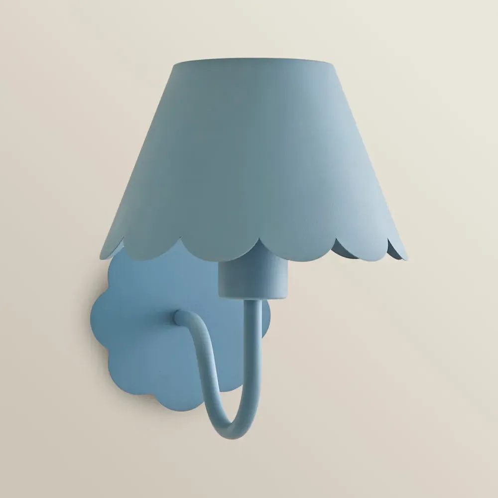 Hallie Scallop Rechargeable Wall Light - Blue