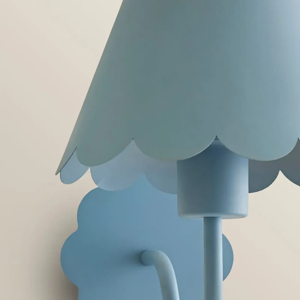 Hallie Scallop Rechargeable Wall Light - Blue