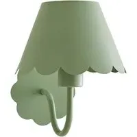 Hallie Scallop Rechargeable Wall Light - Green