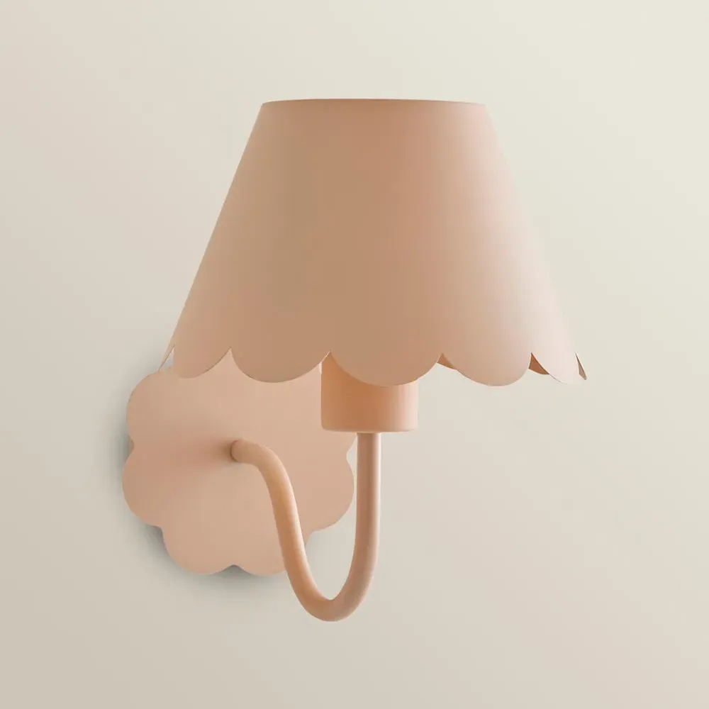 Hallie Scallop Rechargeable Wall Light - Pink