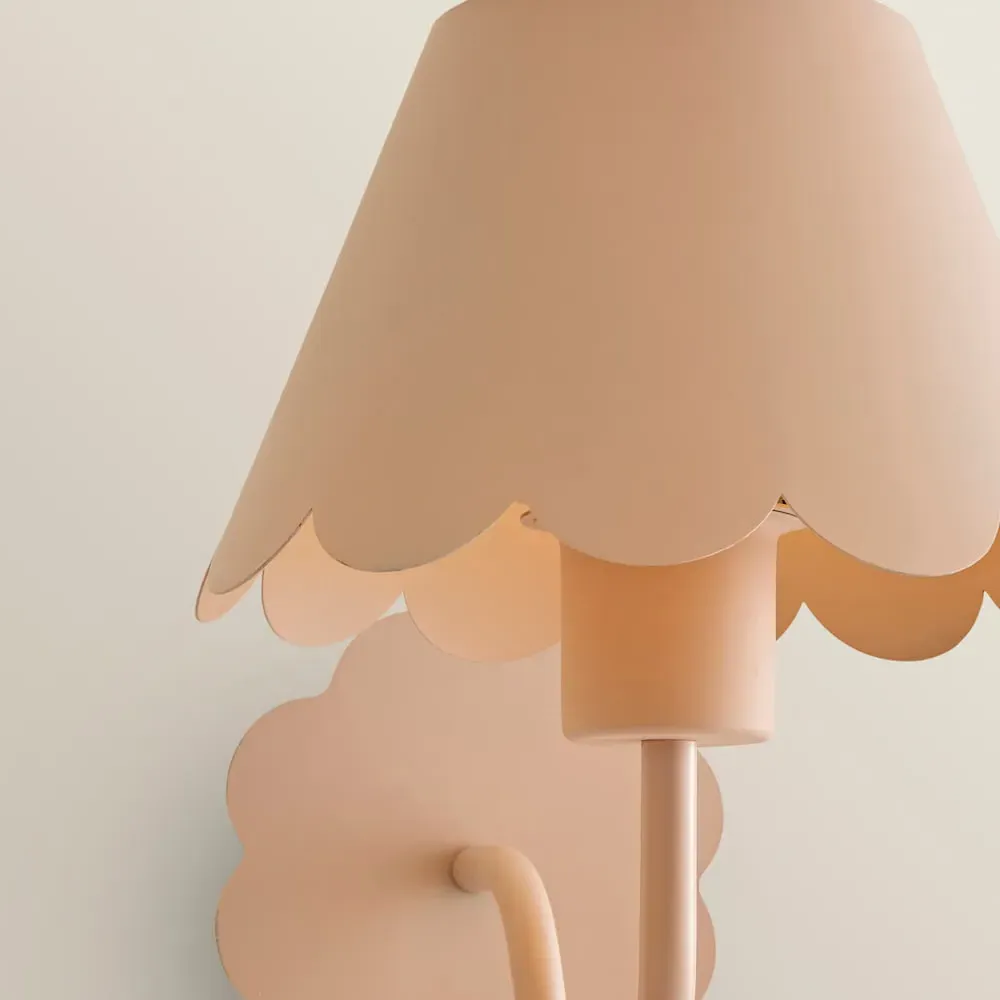 Hallie Scallop Rechargeable Wall Light - Pink