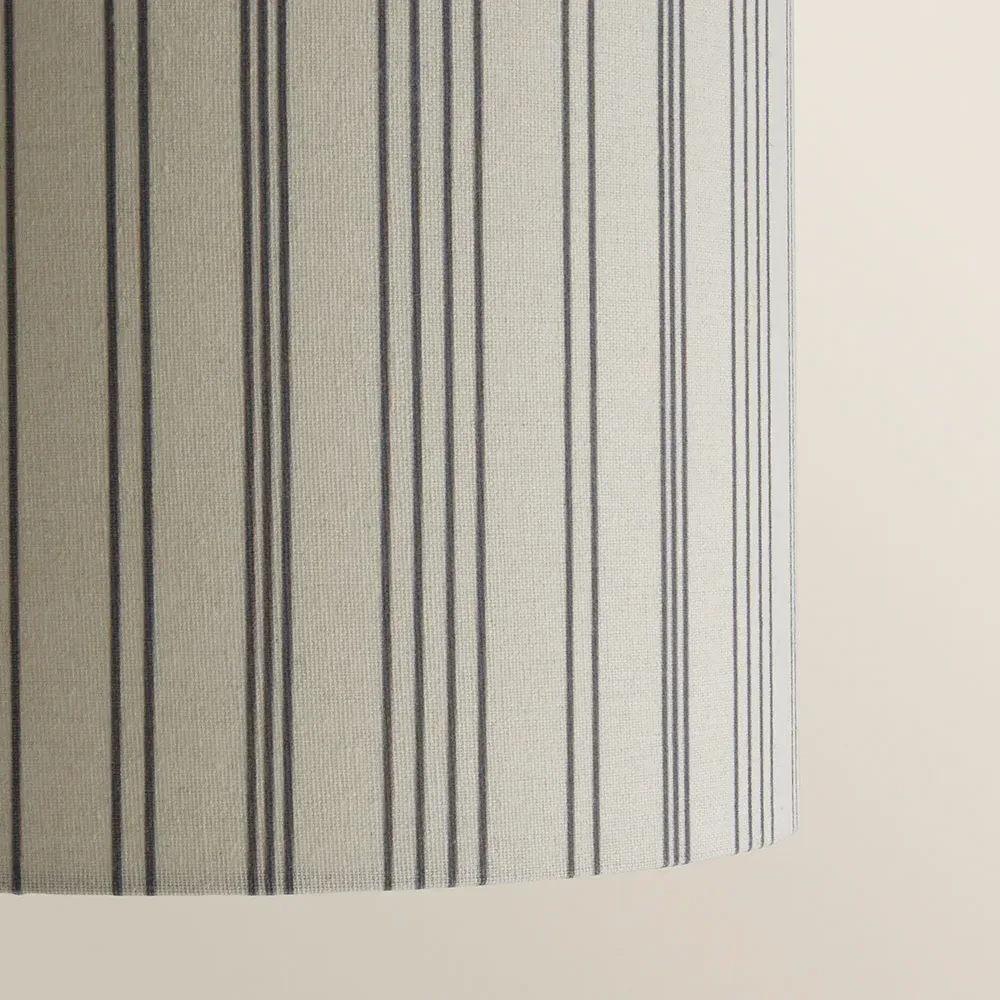 Hallie Small Drum Ceiling Pendant Lamp Shade - White, Linen