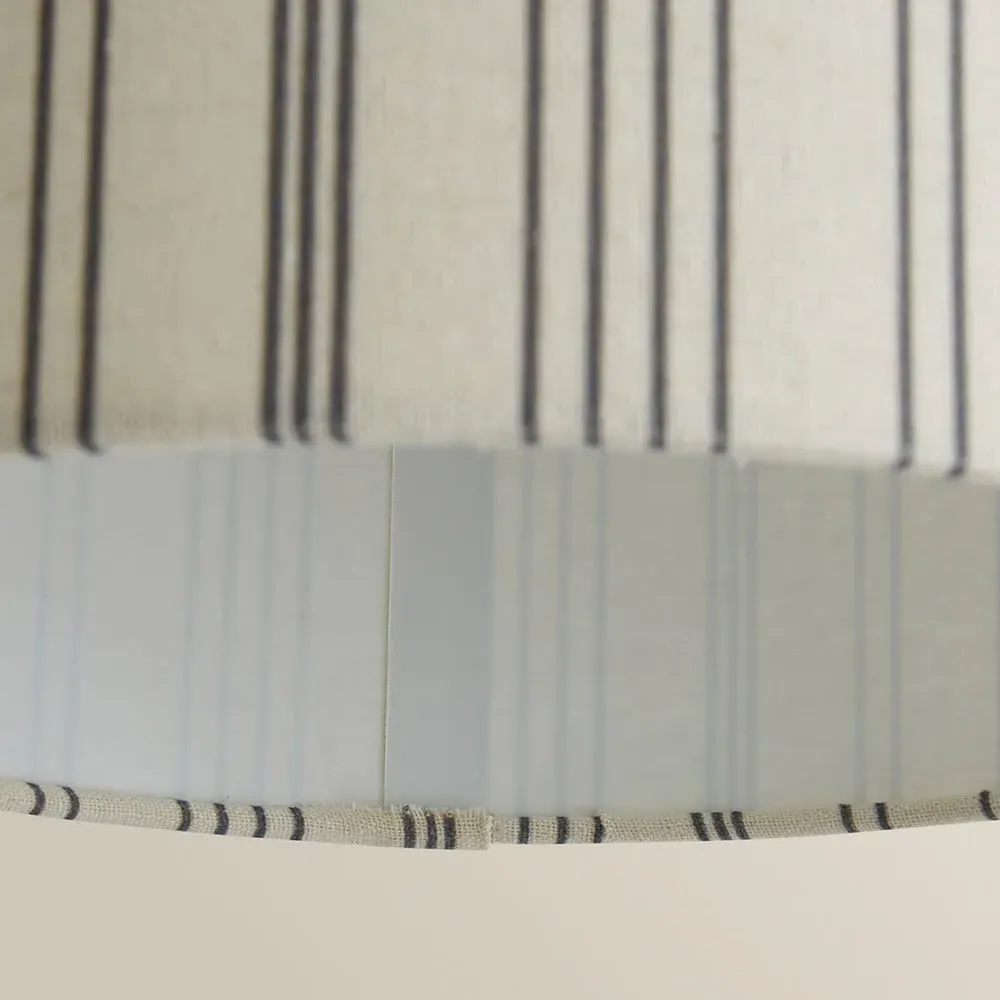 Hallie Small Drum Ceiling Pendant Lamp Shade - White, Linen