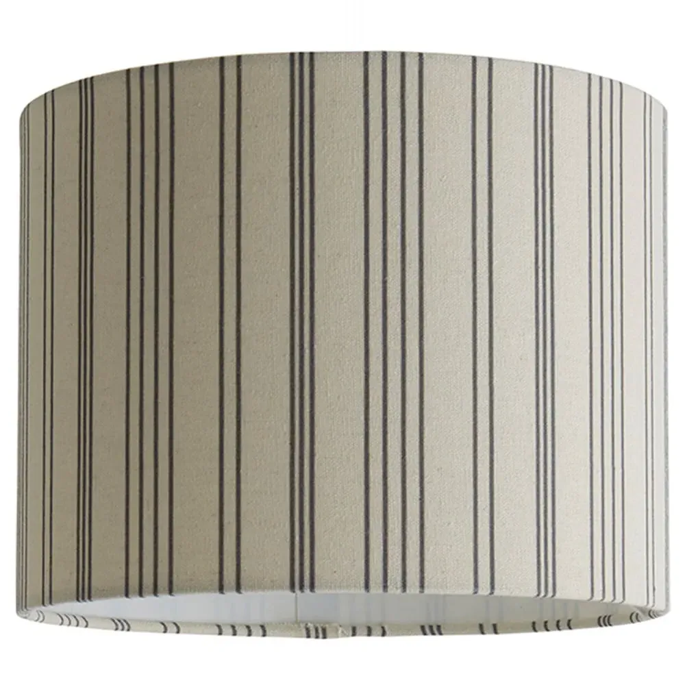 Hallie Small Drum Ceiling Pendant Lamp Shade - White, Linen image