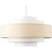 Hampshire 5 Tiered Ceiling Pendant Light Shade - Cream, Fabric