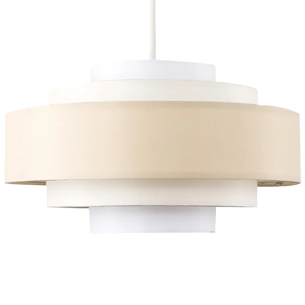Hampshire 5 Tiered Ceiling Pendant Light Shade - Cream, Fabric
