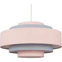 Hampshire 5 Tiered Ceiling Pendant Light Shade - Pink, Fabric