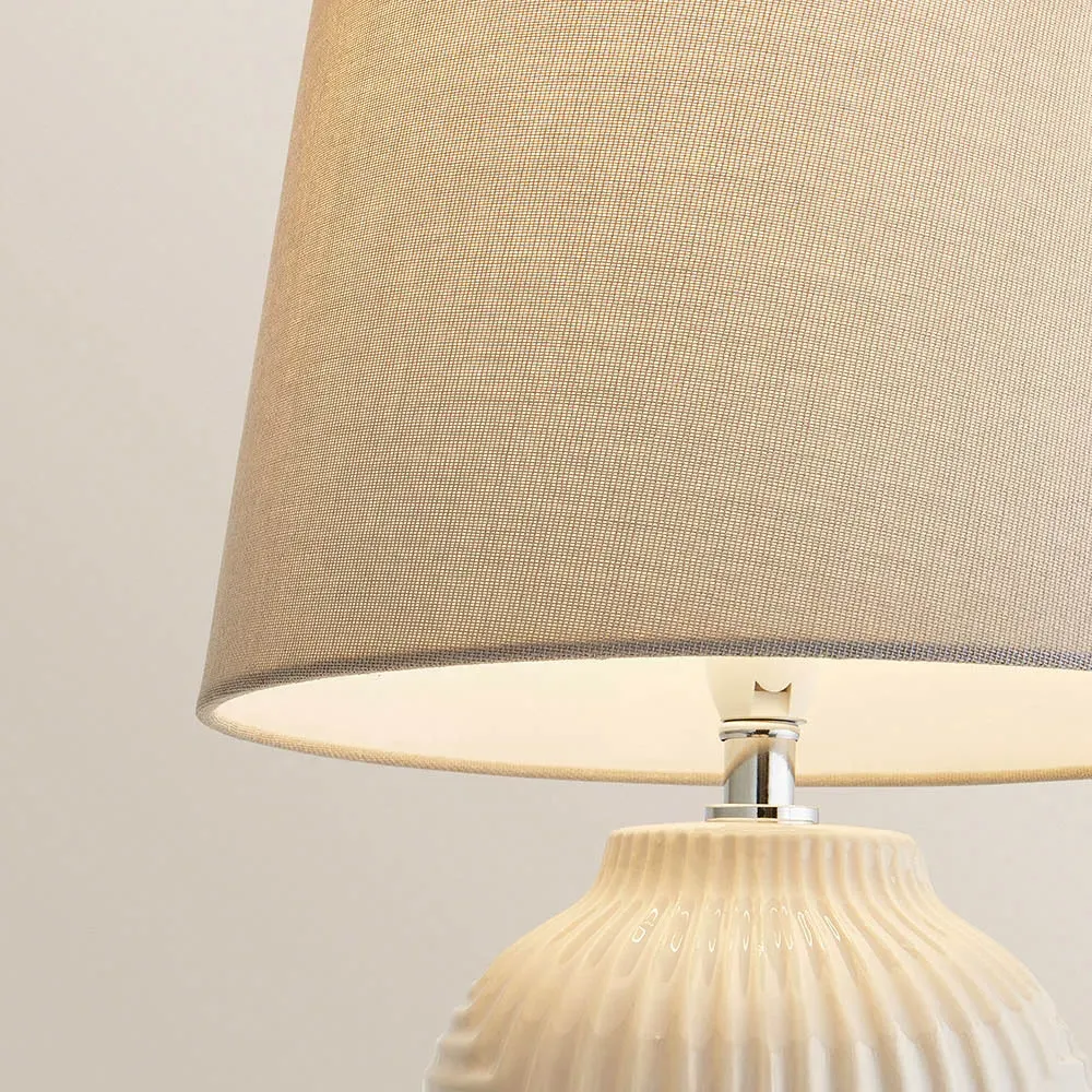 Harrison Large Table Lamp with Tapered Shade - Grey