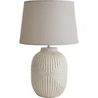 Harrison Large Table Lamp with Tapered Shade - Grey