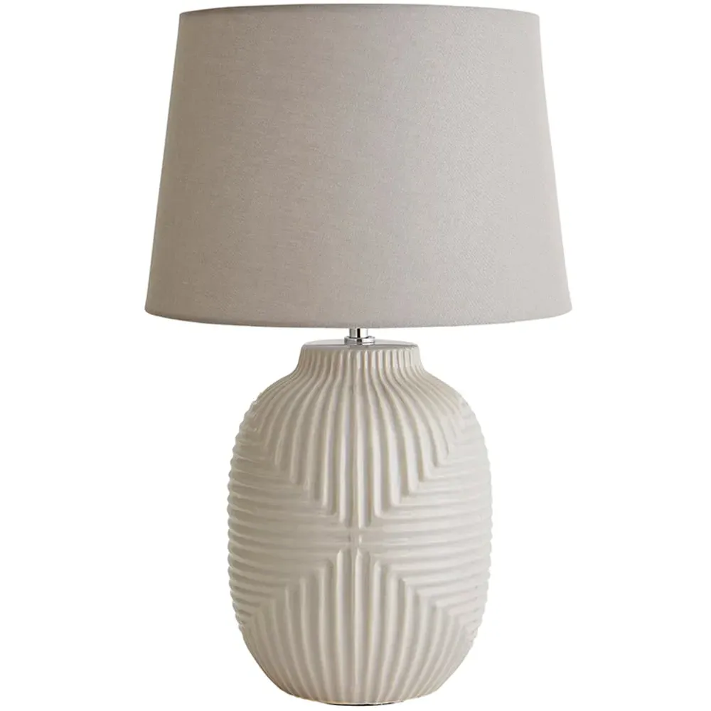 Harrison Large Table Lamp with Tapered Shade - Grey