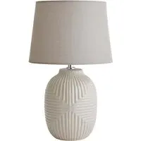 Harrison Medium Table Lamp with Tapered Shade - Grey