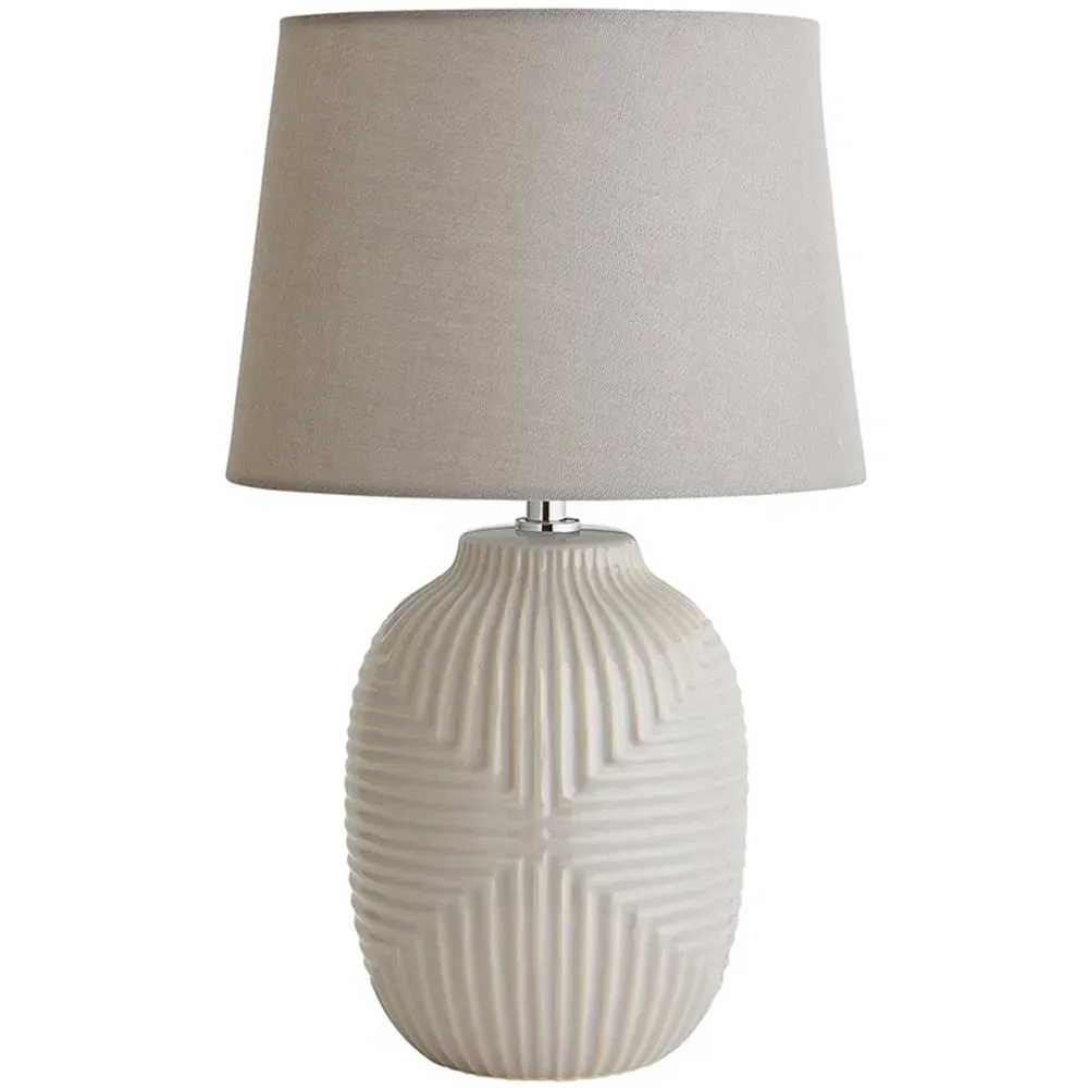 Harrison Medium Table Lamp with Tapered Shade - Grey