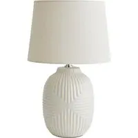 Harrison Medium Table Lamp with Tapered Shade - White