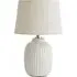 Harrison Small Table Lamp with Taper Shade - White
