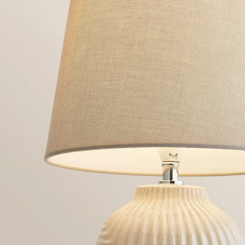 Harrison Small Table Lamp with Tapered Shade - Grey