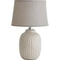 Harrison Small Table Lamp with Tapered Shade - Grey