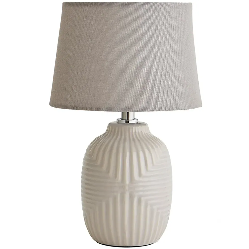 Harrison Small Table Lamp with Tapered Shade - Grey