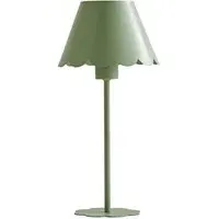 Hattie Scallop Rechargeable Table Lamp - Green