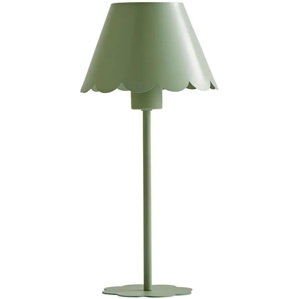 Hattie Scallop Rechargeable Table Lamp - Green