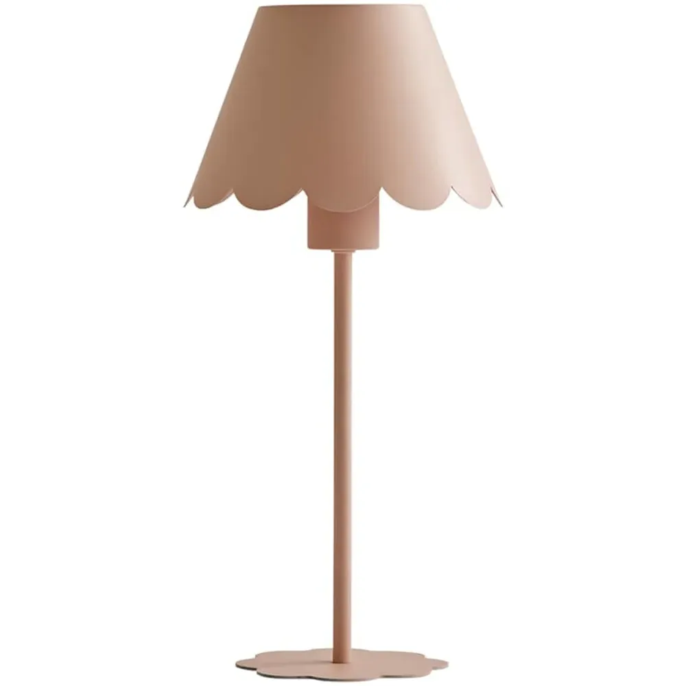 Hattie Scallop Rechargeable Table Lamp - Pink