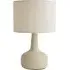 Hayley Squat Base Table Lamp - Beige, Ceramic