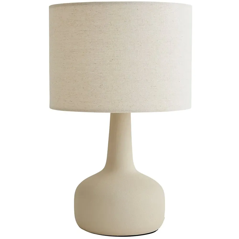 Hayley Squat Base Table Lamp - Beige, Ceramic image