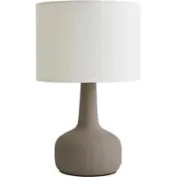 Hayley Squat Base Table Lamp - Grey, Ceramic