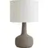 Hayley Squat Base Table Lamp - Grey, Ceramic