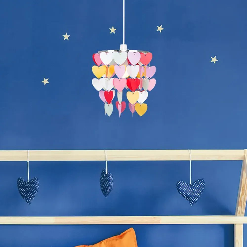 Heart Disc Droplet Ceiling Pendant Light Shade - Multi-Color