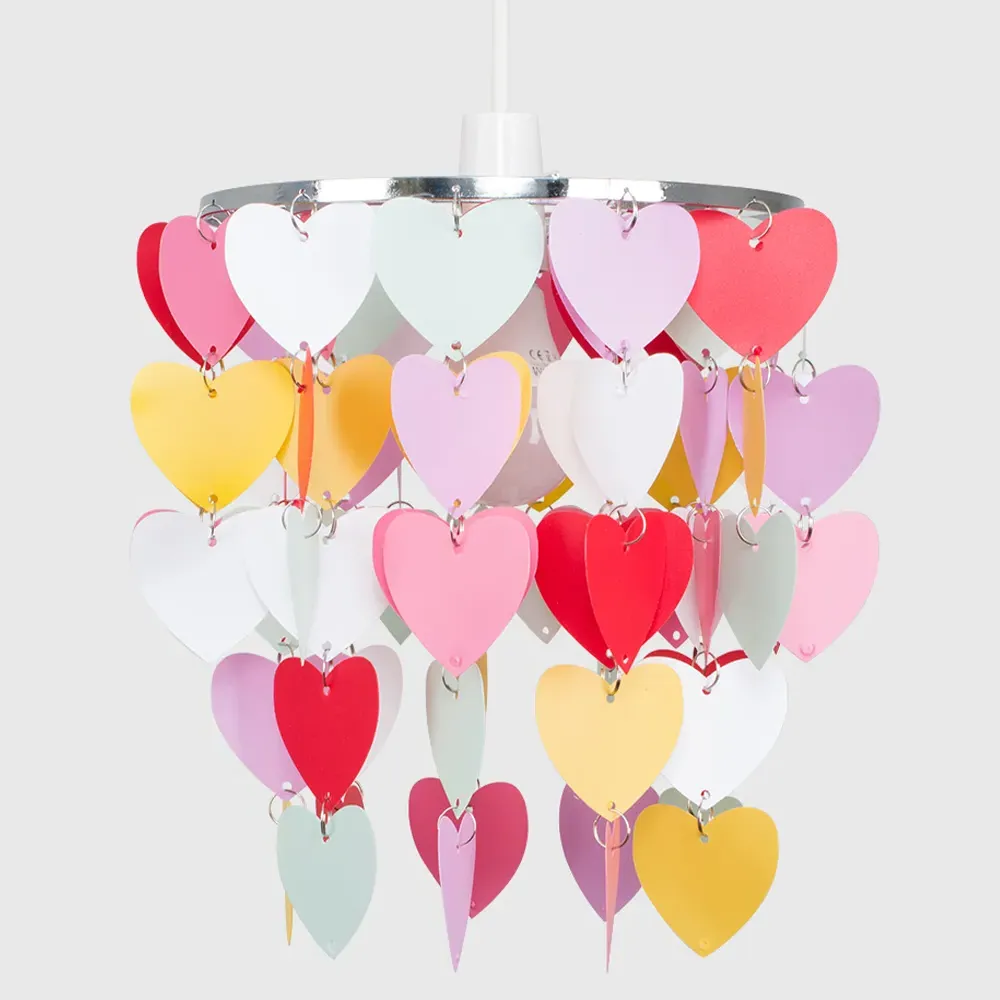 Heart Disc Droplet Ceiling Pendant Light Shade - Multi-Color
