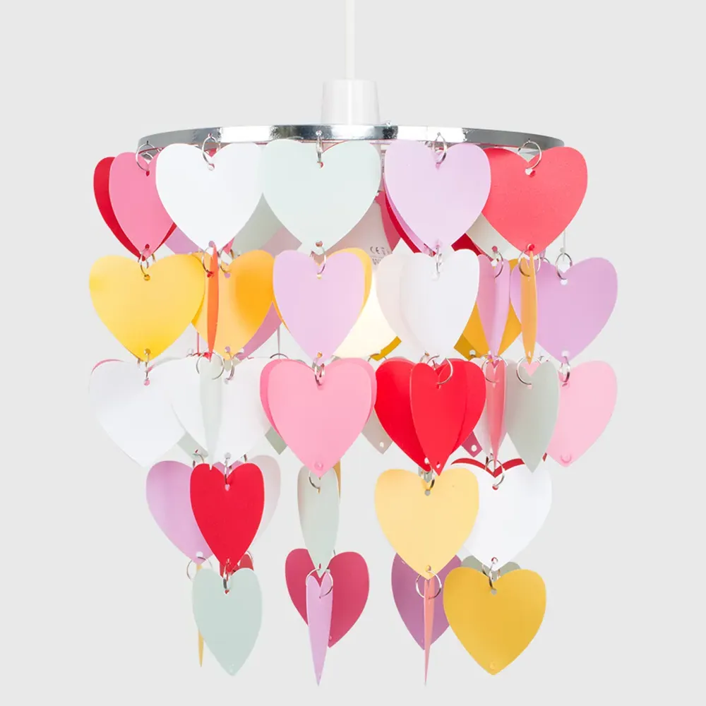 Heart Disc Droplet Ceiling Pendant Light Shade - Multi-Color
