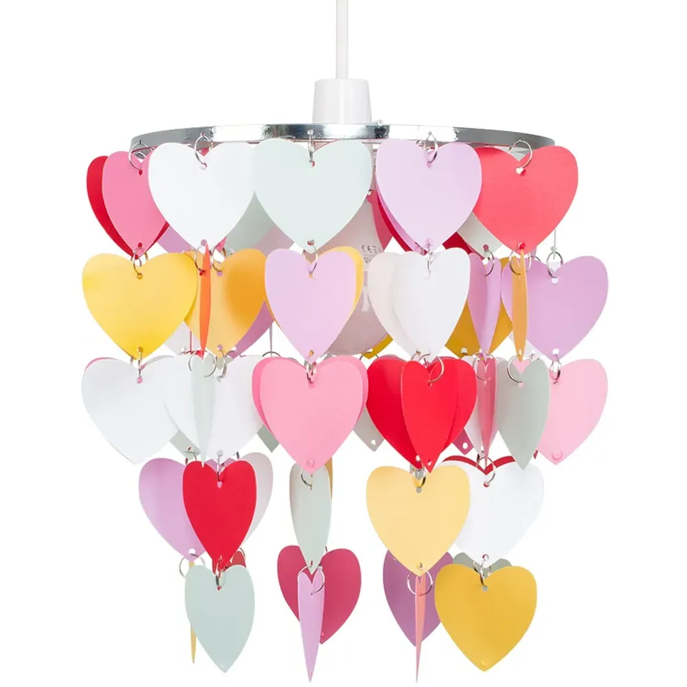 Heart Disc Droplet Ceiling Pendant Light Shade - Multi-Color image