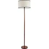 Heather Drum Shade Floor Lamp - Cream, Wood