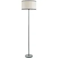 Heather Drum Shade Floor Lamp - Grey, Wood