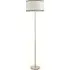 Heather Drum Shade Floor Lamp with Black Trim - Cream, Wood