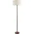Heather Drum Shade LED Floor Lamp - Cream, Dark Wood
