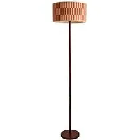 Heather Floor Lamp - Orange, Dark Wood
