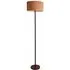 Heather Floor Lamp - Orange, Dark Wood