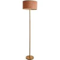 Heather Floor Lamp - Orange, Light Wood