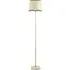 Heather Scallop Black Trim Shade LED Floor Lamp - Cream, Wood