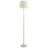 Heather Scallop Floor Lamp with White Trim - Cream, Light Wood