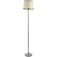 Heather Scallop LED Floor Lamp - Grey, Wood