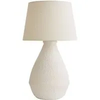 Helena Taper Shade LED Table Lamp - Cream, Ceramic