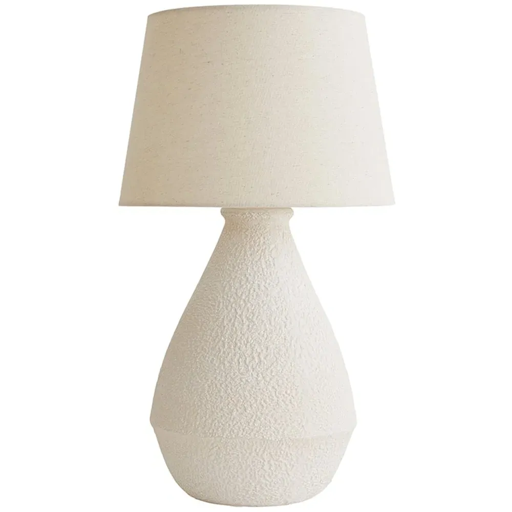 Helena Taper Shade LED Table Lamp - Cream, Ceramic