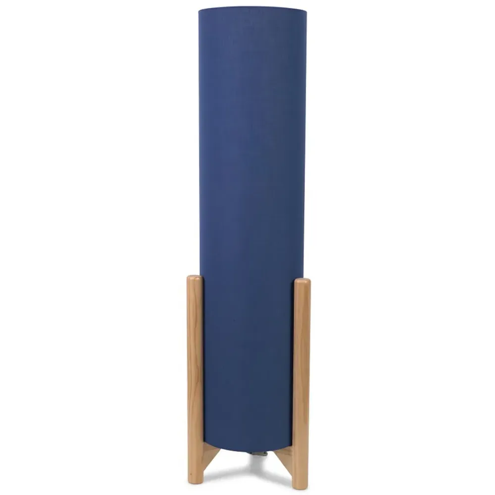 Henry Tall Midi LED Floor Lamp - Blue, Fabric image