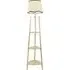 Hiru 3 Shelf Floor Lamp with Scallop Shade - Cream