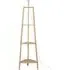 Hiru 3 Shelf Tripod Floor Lamp Base with Storage - Natural Wood