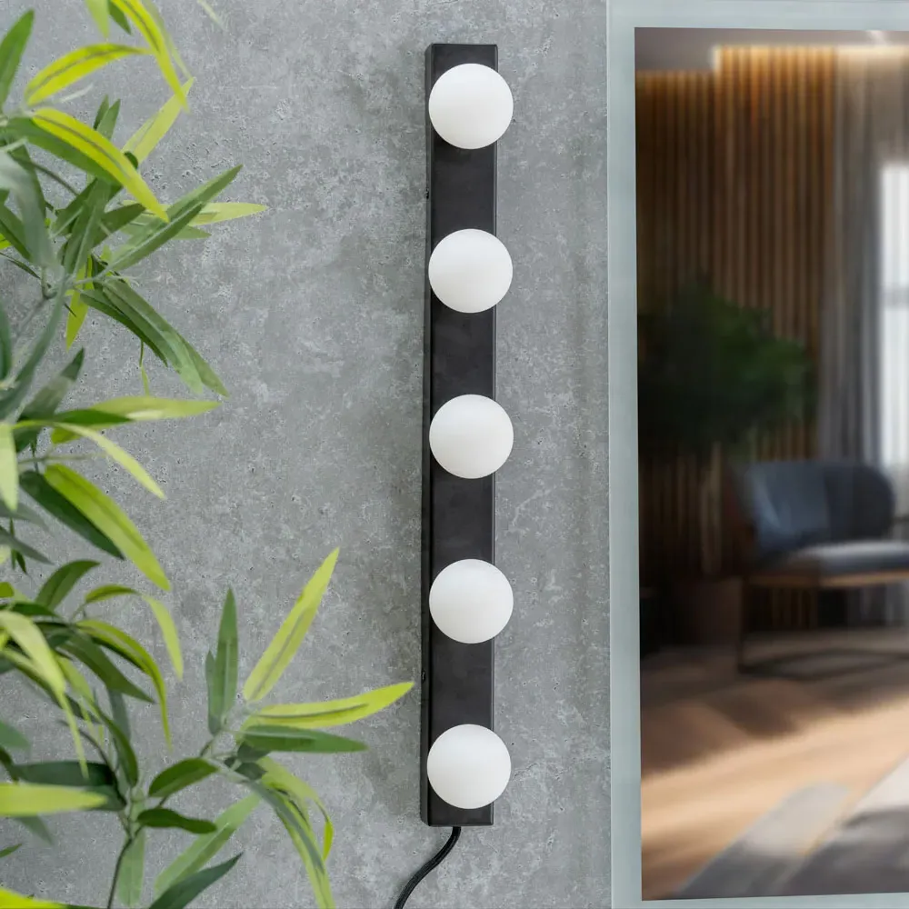 Hollywood 5-Light LED Bar Wall Light - Black