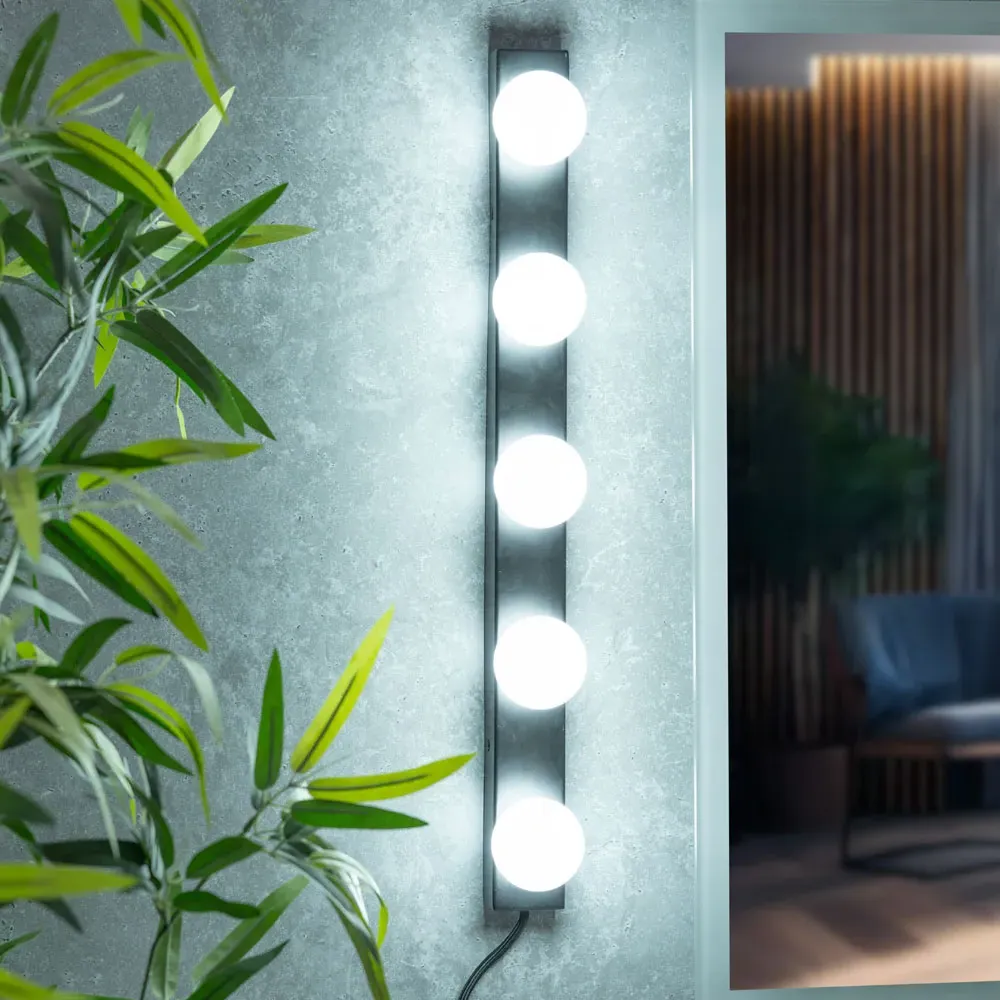 Hollywood 5-Light LED Bar Wall Light - Black